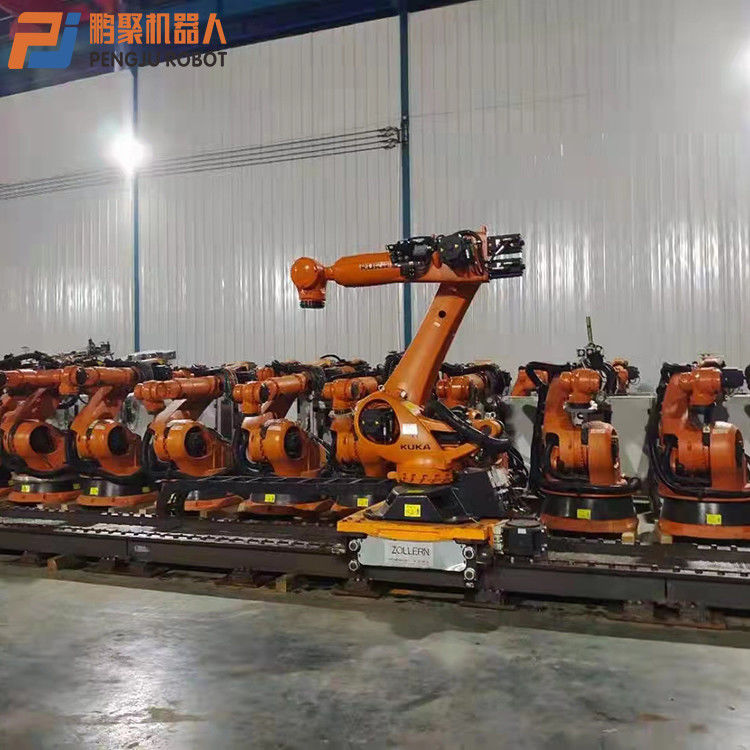 KUKA KR210-2 점접속, 프레스 텐딩, 팔레티제, 부품의 부하 및 부하, 가공, 부품의 취급