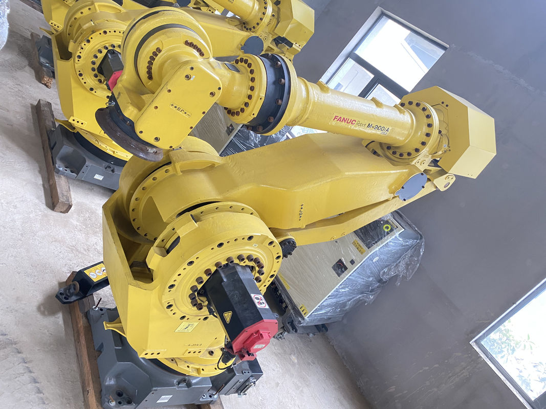 Fanuc M-900iA 350 사용 로봇 6 축 2655mm 도달 R30iA 컨트롤러